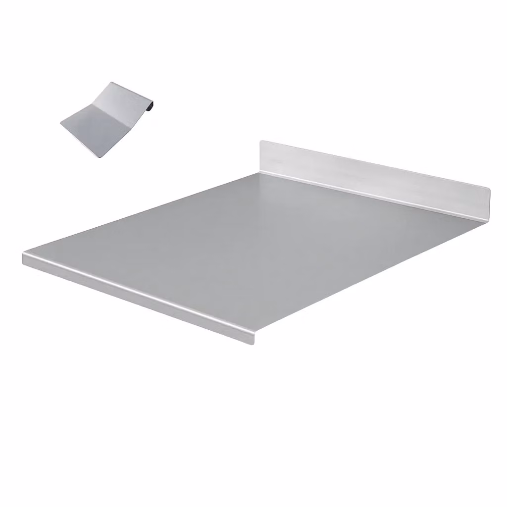 Spianatoia con Mattarello ZOIMANIA in Acciaio Inox e Legno, Colore Argento, L/P/H: 120 x 60 x 7 cm