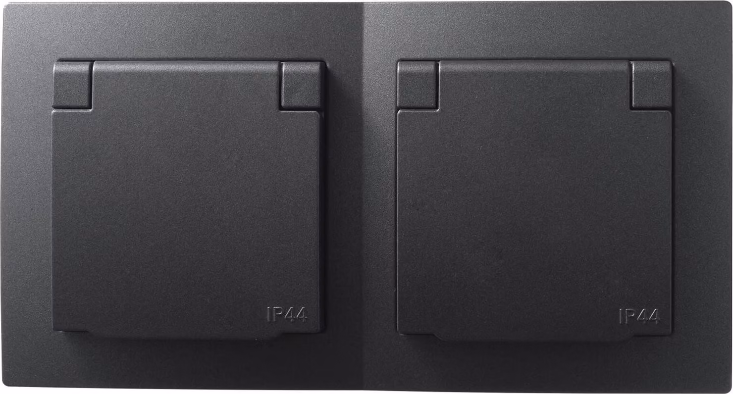 Set di prese McPower Flair Beginner 2S-IP44 3 pezzi antracite IP44
