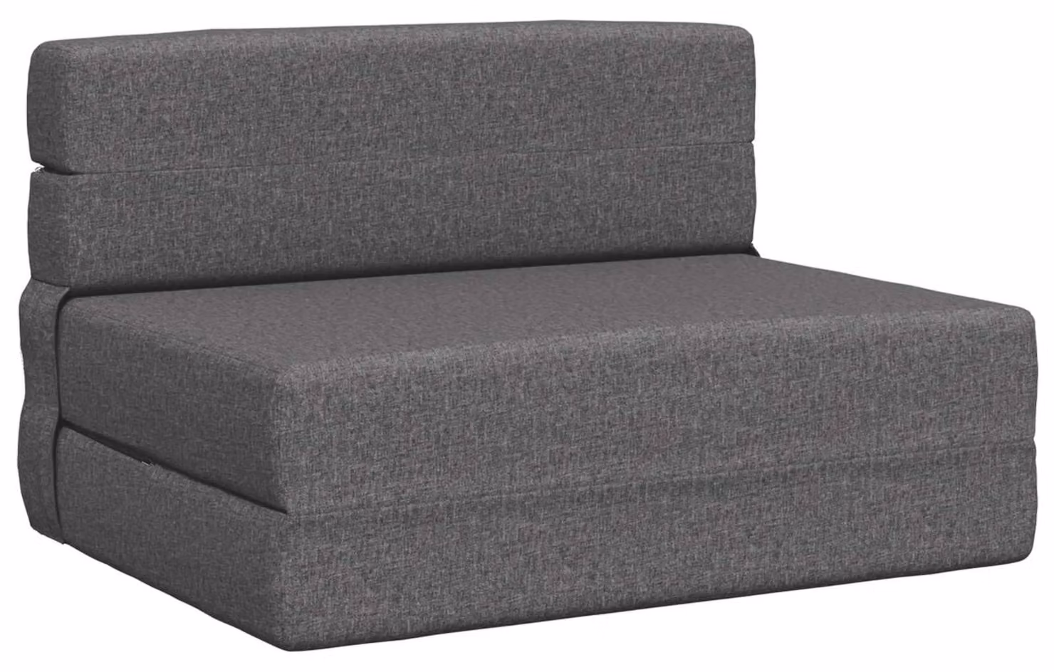 Divano Letto Pieghevole Grigio Chiaro 100 x 80 x 60 cm Tessuto