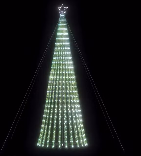 Albero di Natale con 1028 LED Bianco Freddo verde e bianco vidaXL Altezza: 403 cm – 1
