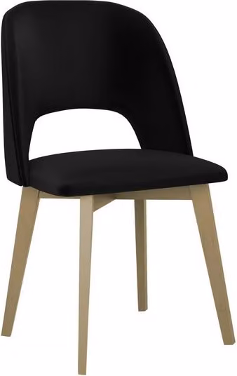 Sedia da pranzo imbottita AFTON 7 - rovere sonoma / nero