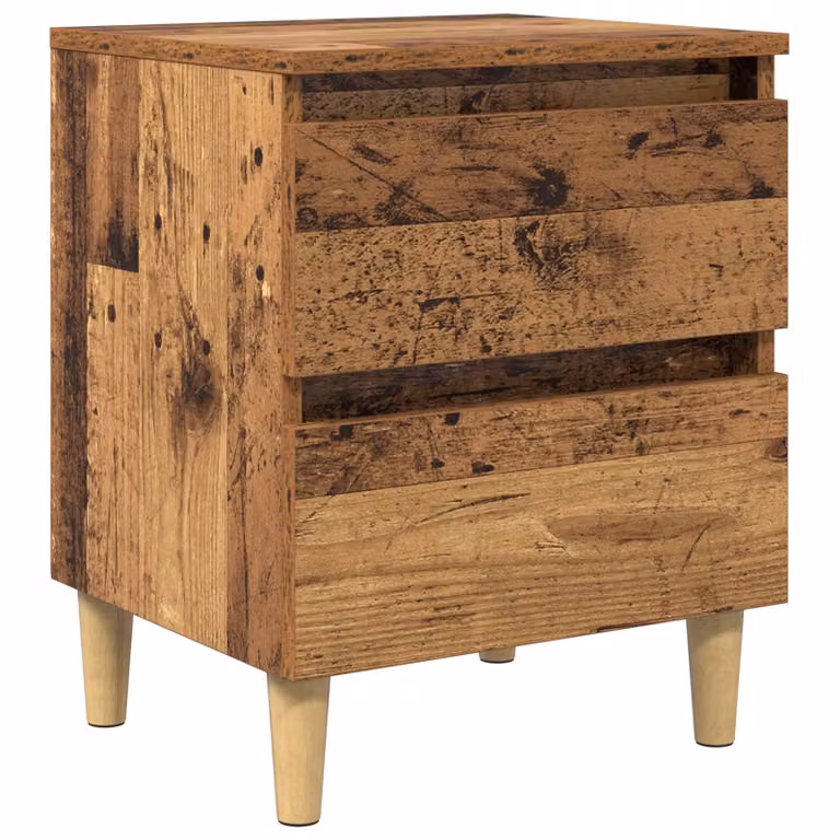 Armadietto per letto vidaXL in legno stile industrial colore marrone L 40 cm, P 35 cm, H 50 cm