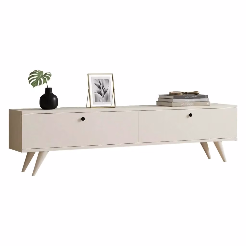 Mobile Porta TV DMORA con 2 Ante Bianco Opaco L: 160 cm, P: 25 cm, H: 40 cm – 2