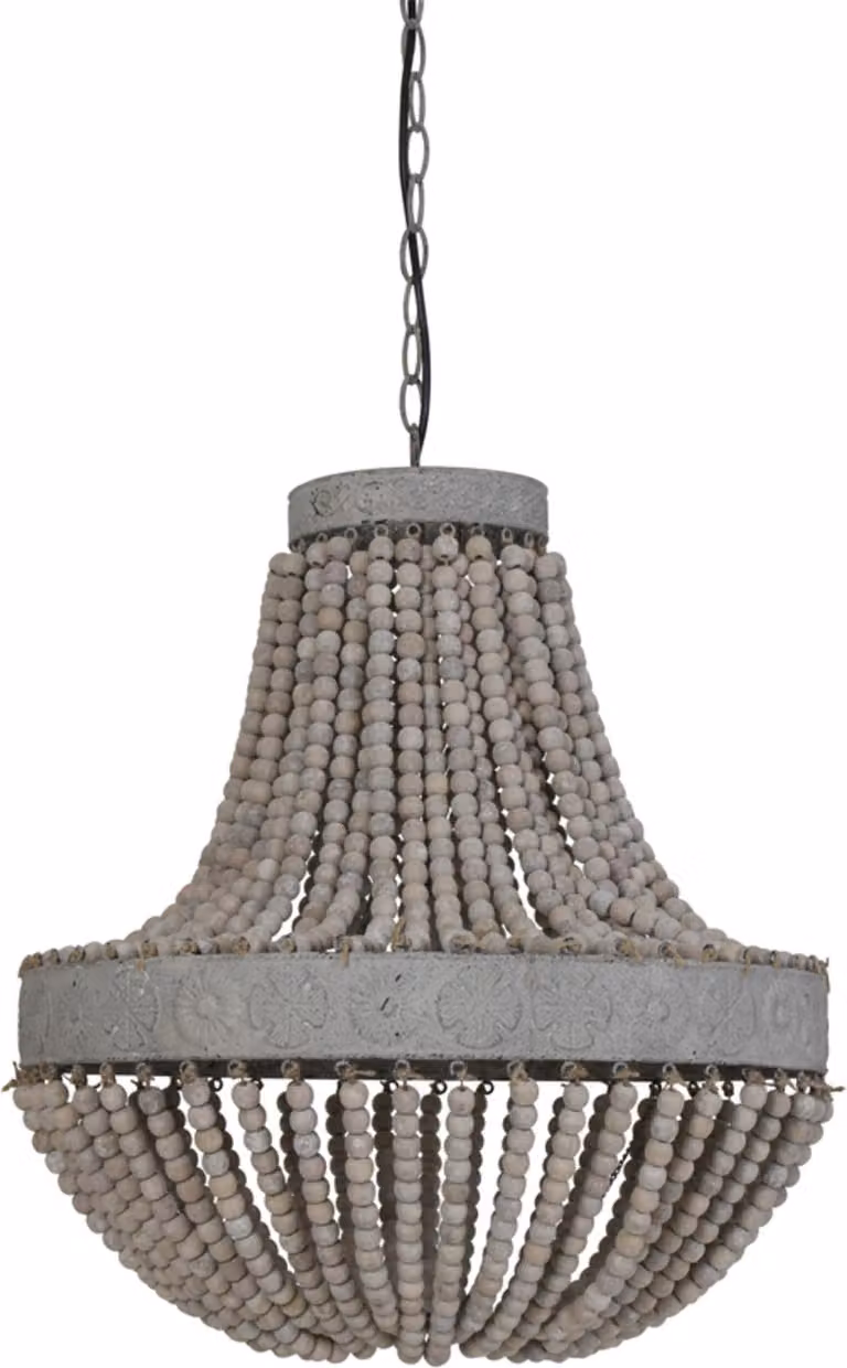 Light & Living Lampada a sospensione Perlen Ø51x63 cm LUNA anticato Bianco 1