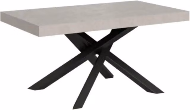 Tavolo allungabile 160/264x90 cm Volantis cashmere gambe antracite