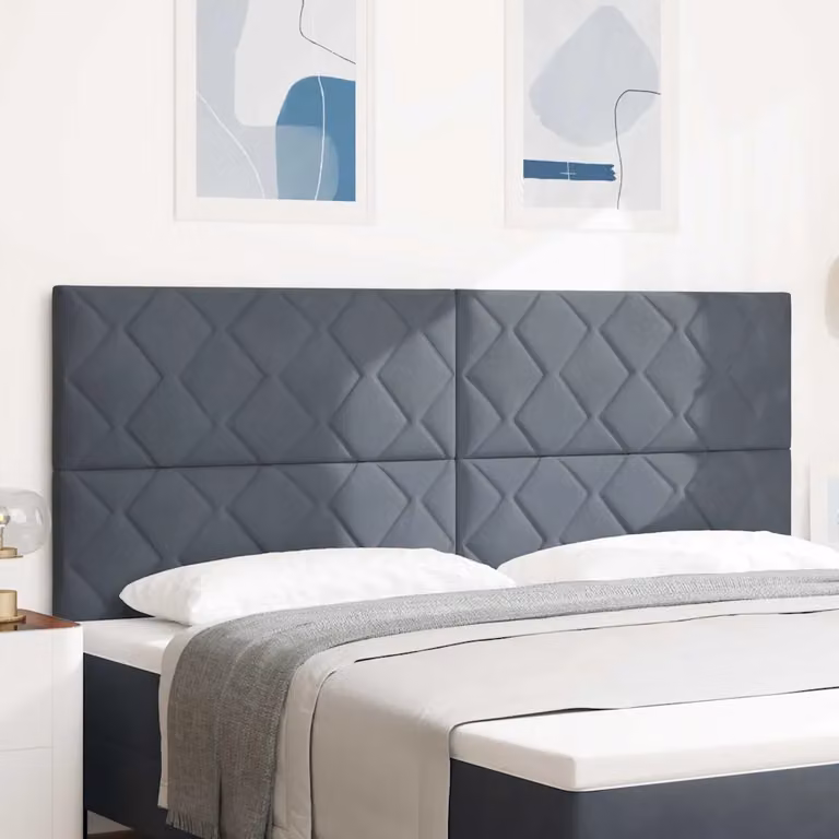 Testiera per letto vidaXL in velluto grigio scuro, larghezza: 200 cm