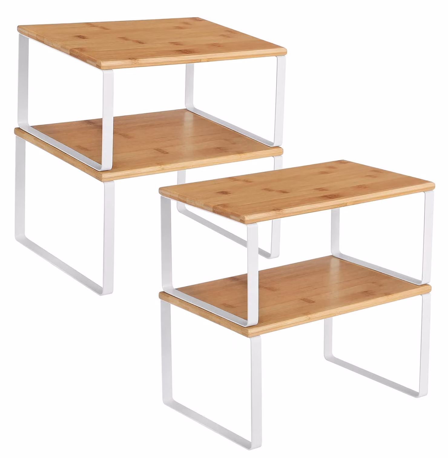 Organizzatore per cucina SONGMICS KCS010N01 - 4 ripiani impilabili ed espandibili - KCS010N01