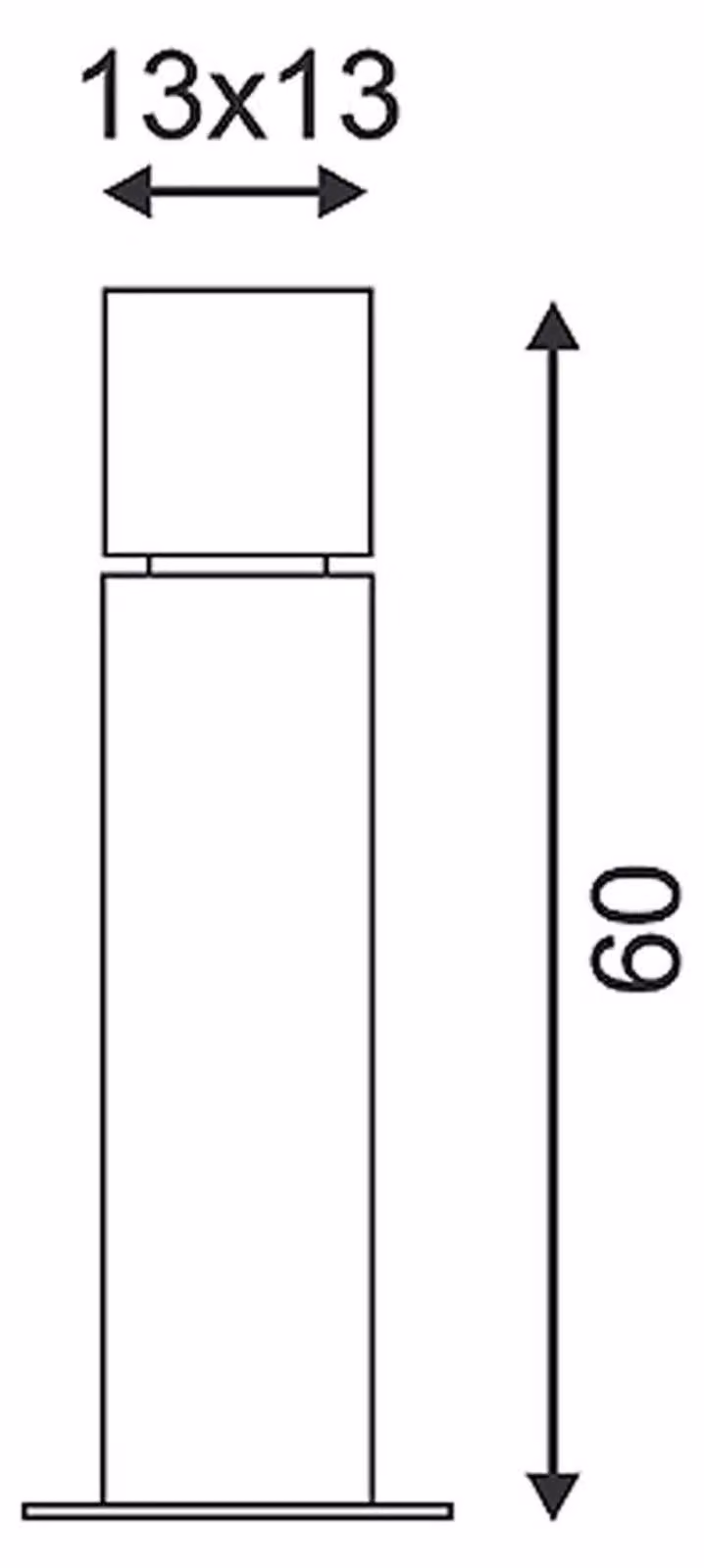 Lampada da terra Square Pole 60 in acciaio inox spazzolato Paralume acrilico bianco E27