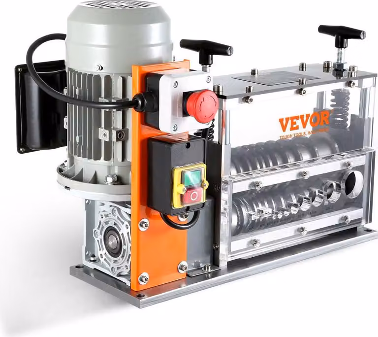 Spellafili automatico, spellafili elettrico motorizzato da 0,06''-1,57'', 750 W, 98 ft/min con riferimento visibile della profondità di spellatura, 10 canali per il riciclaggio dei rottami di rame