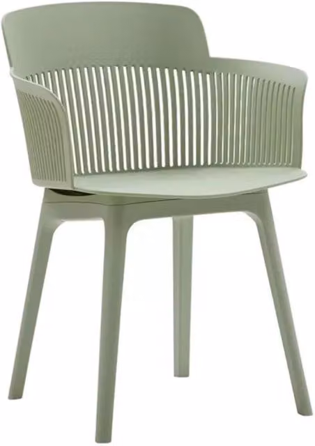 Set di 2 poltrone moderne con braccioli in polipropilene verde Mobili 2G