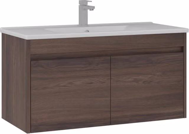 Mobile lavabo "Side 100 v3" - 100 x 45 x 52 cm - Noce scuro