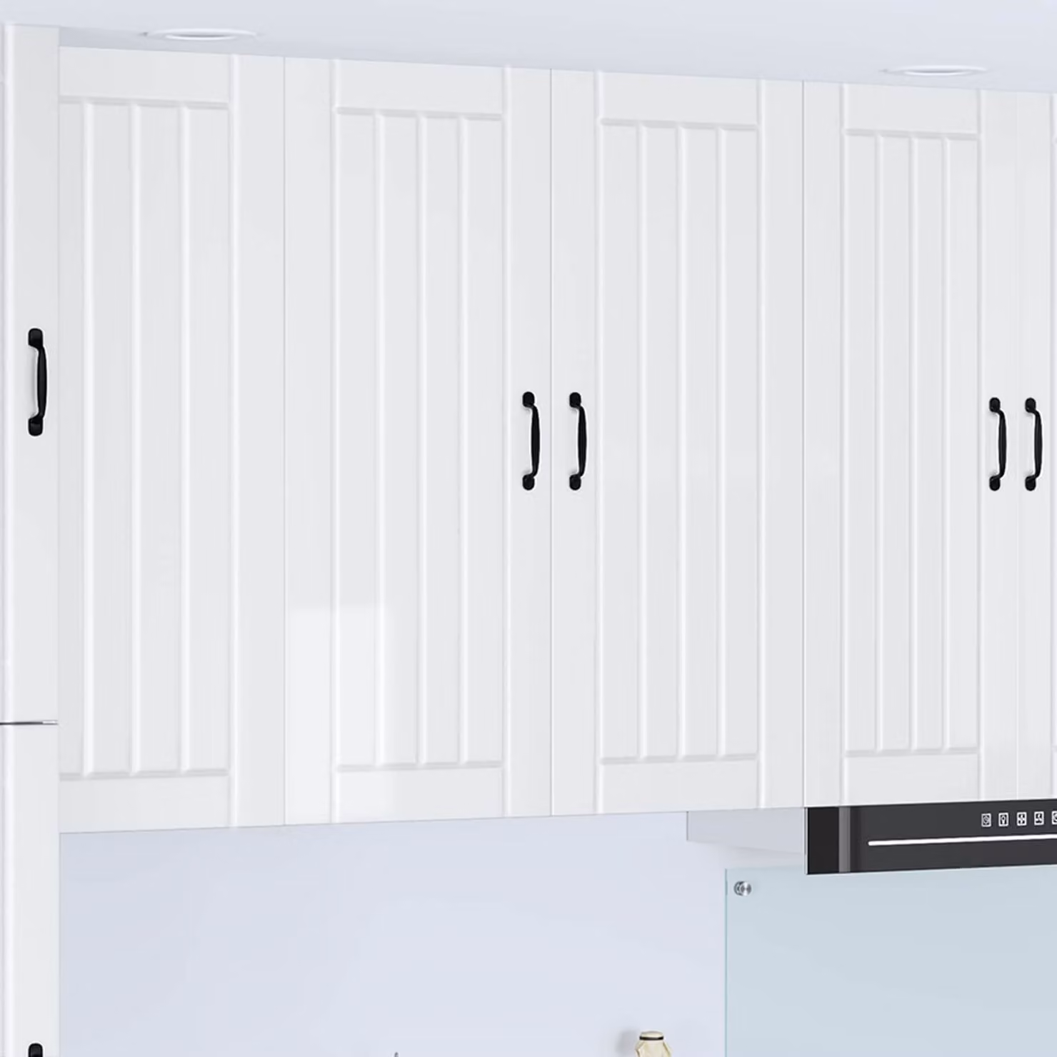 Armadietto a muro vidaXL LUCCA Bianco Lucido L: 80 cm, P: 31 cm, H: 100 cm