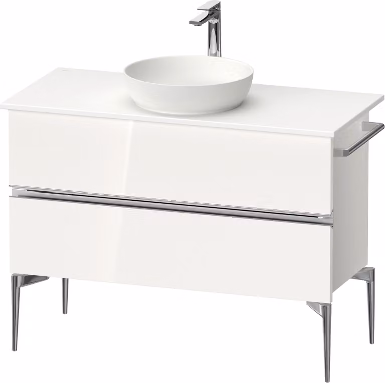 Duravit Sivida Meuble sous-lavabo sur console, 2 tiroirs, poignée profilée chromée, 1045x475x548mm, SV4659010220000, SV4659010220000