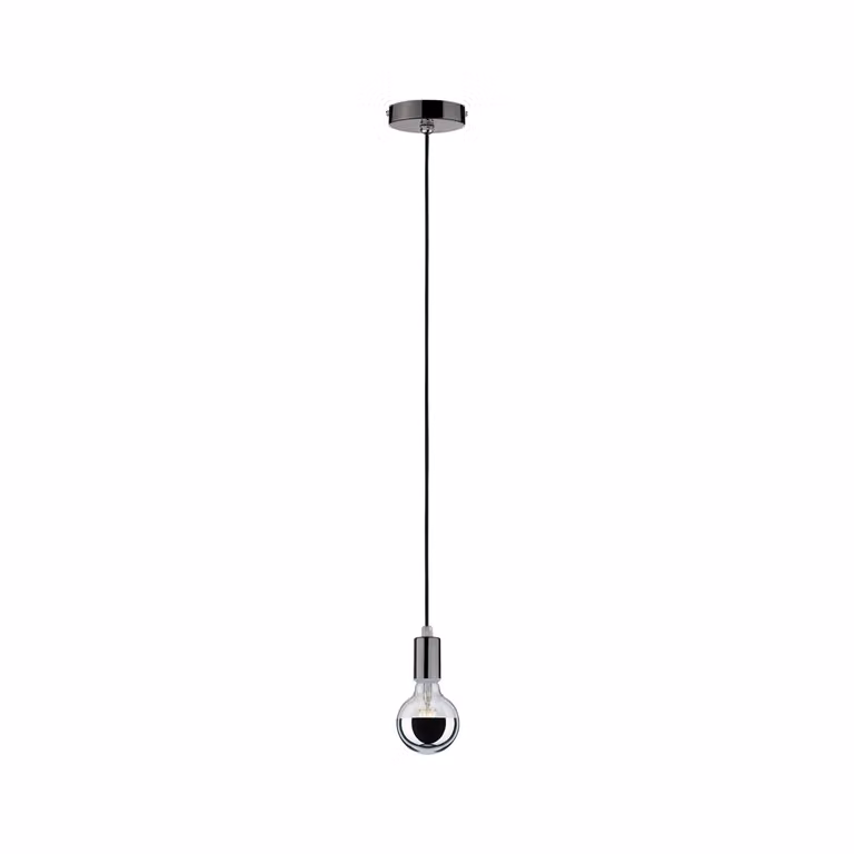 Paulmann Luminaire Suspendu IP44 Max 20W E27 Chrome Noir 230V Métal