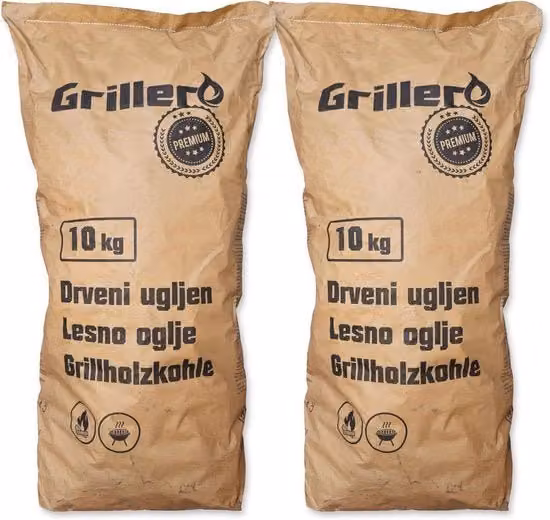 Carbone di Faggio da 20 kg - Carbone da BBQ di Alta Qualità per Steakhouse