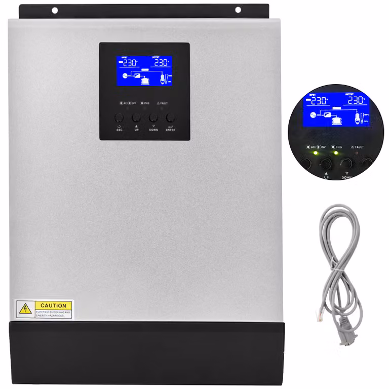 2400W 24V Inverter solare ibrido 230V 60A MPPT Regolatore di carica Pure Sine
