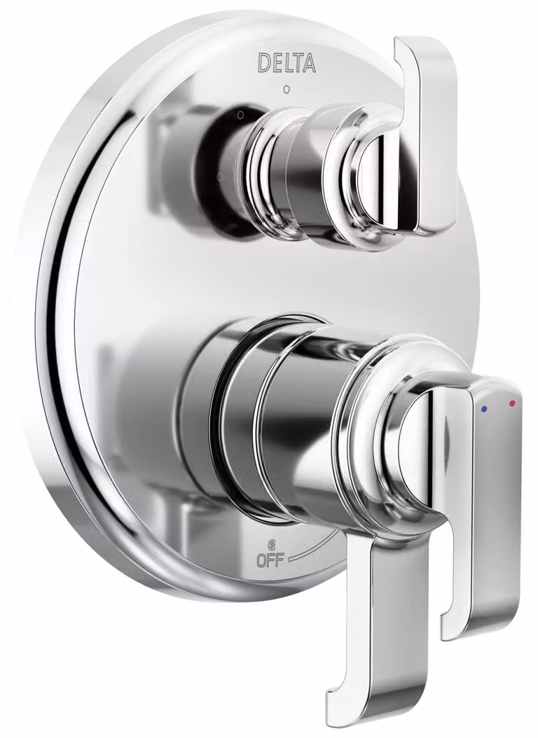 Miscelatore Delta Tetra 17, finitura cromata, serie con valvola di deviazione integrata a 3 vie