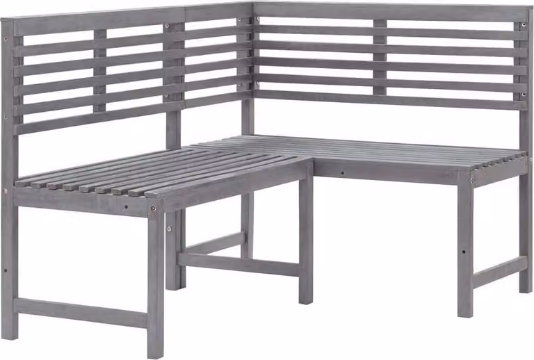 Panca da Giardino ad Angolo 140 cm Legno Massello Acacia