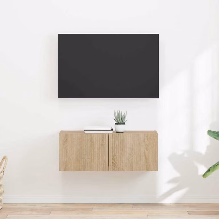 Set di 2 supporti per TV da parete vidaXL in legno ingegnerizzato color Sonoma marrone