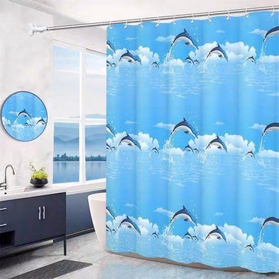 Copri rubinetto 180x180 cm - Griglia da bagno ad asciugatura rapida - impermeabile e antimuffa - con 12 anelli - per doccia e vasca