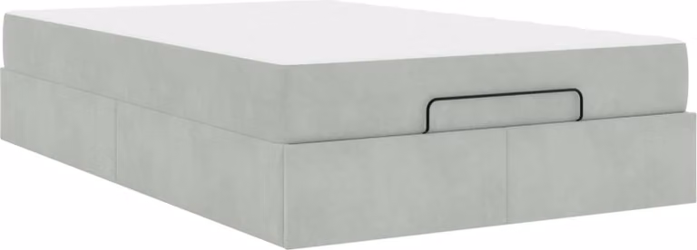 Struttura letto con materasso 2 pcs Grigio chiaro Velluto