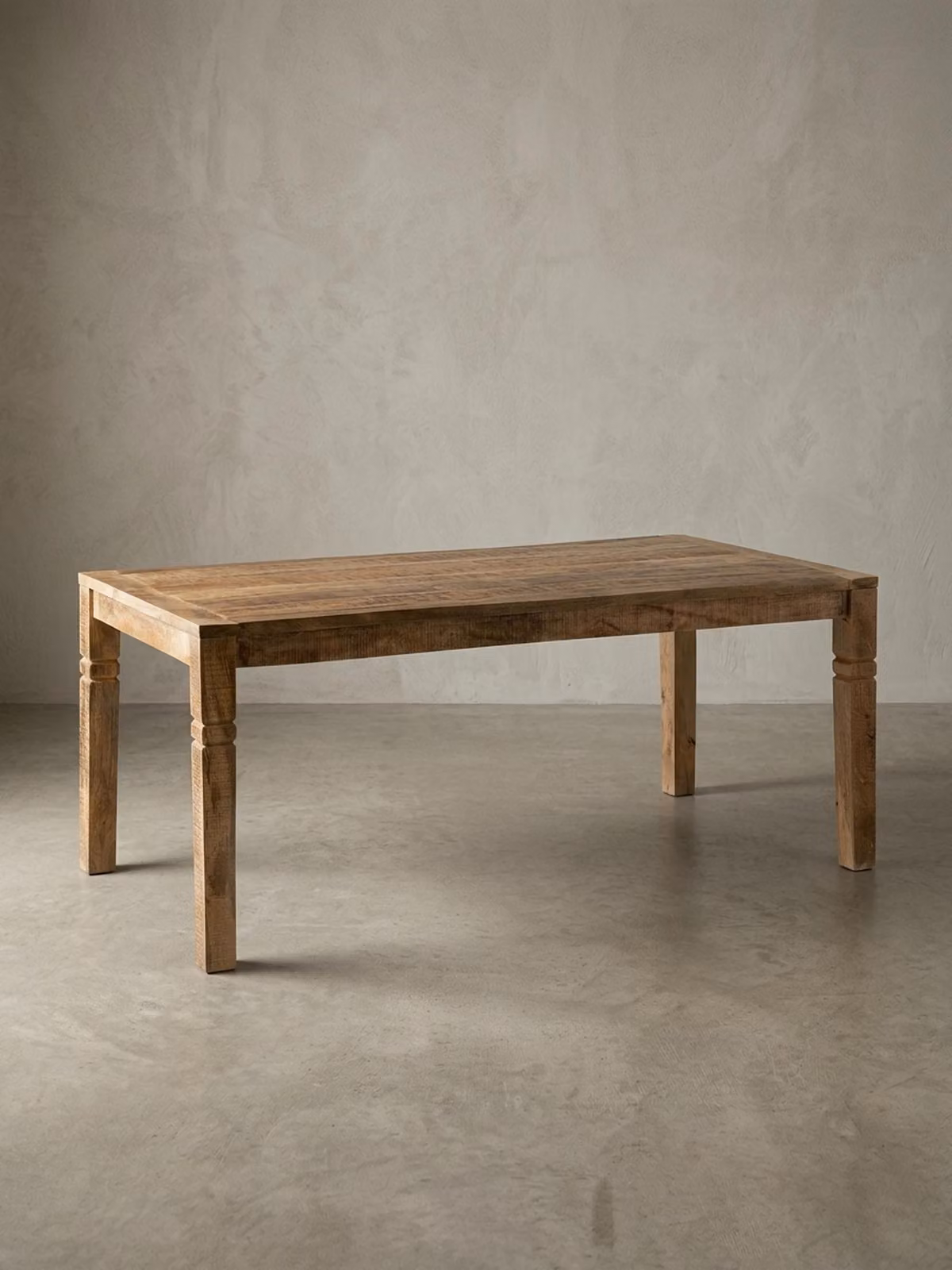 Tavolo da pranzo WL5.078 Marrone 120 x 76 x 70 cm Legno massello di mango, design rustico Tavolo da pranzo massiccio, tavolo rettangolare per sala da pranzo, tavolo da cucina per 4-6 persone, tavolo rustico in legno di grandi dimensioni
