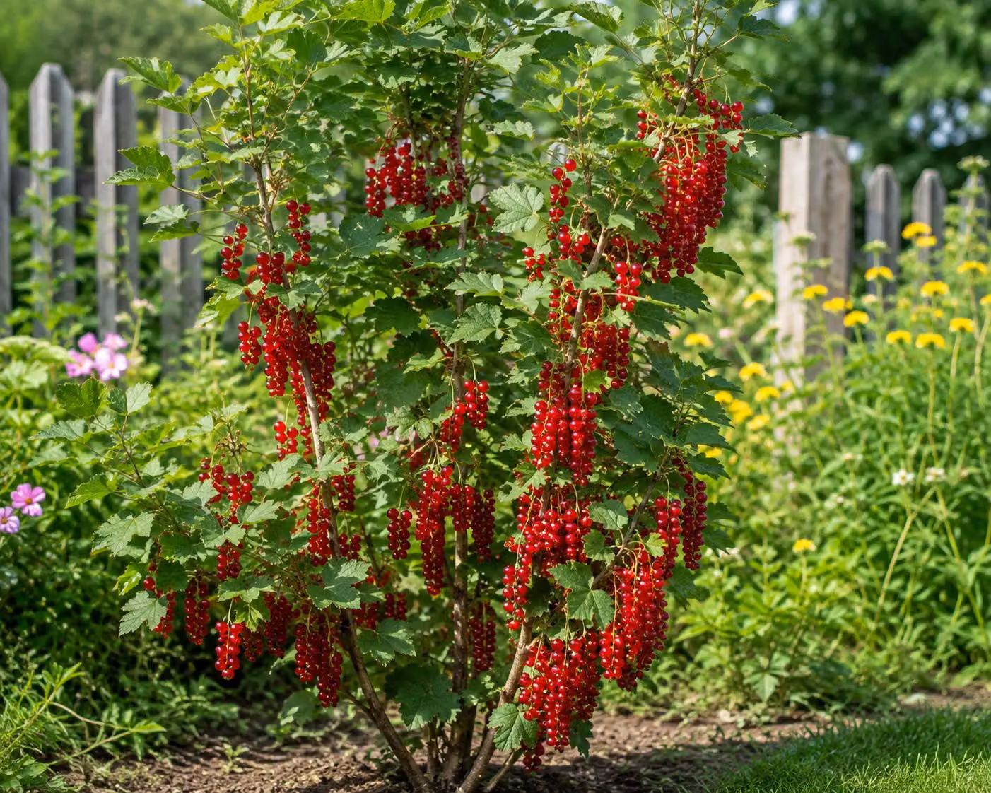 Ribes rosso Jonkheer van Tets, altezza 30-35 cm – Ribes rubrum resistente al freddo – arbusto da bacche aromatico, ideale per giardino, aiuola e vaso