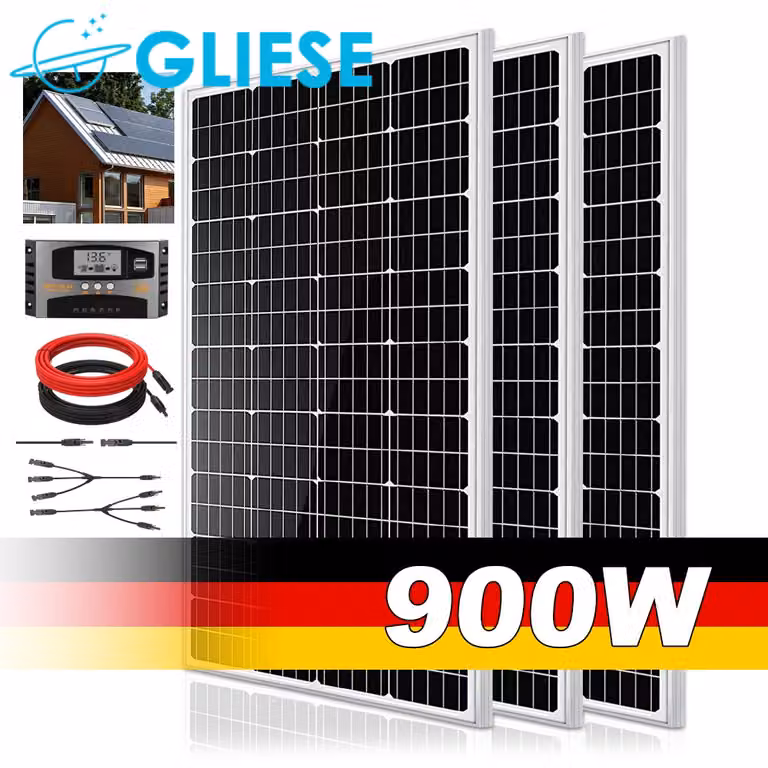 12V pannello solare balcone centrale elettrica 900w modulo solare set monocristallino per camper barca casa