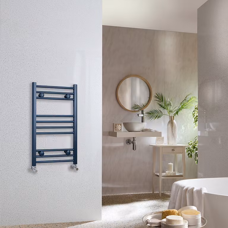 Scaldasalviette Diritto Blu (Regal Blu) - 800mm x 500mm - Ive