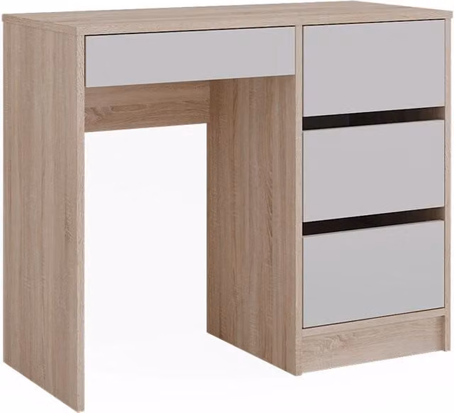 Scrivania Vicco Bianco con cassetti per ufficio o casa L: 90 cm, P: 40 cm, H: 75 cm – 1