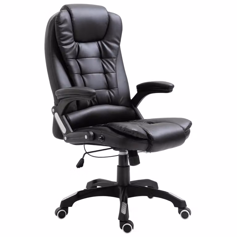 vidaXL Sedia da ufficio in Pelle finta nera