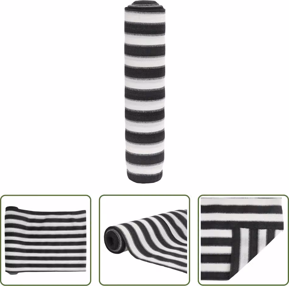 Il paravento Living Store antracite e bianco 2x25 m HDPE 150 g/m²