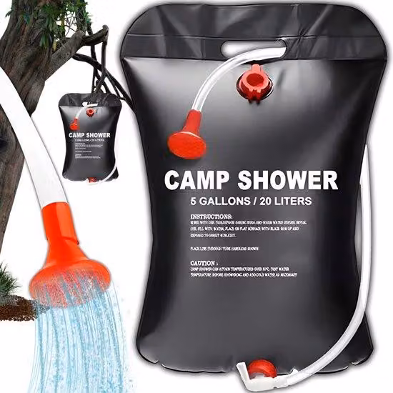 Doccia solare da campeggio, 20 litri - in PVC - doccia da esterno