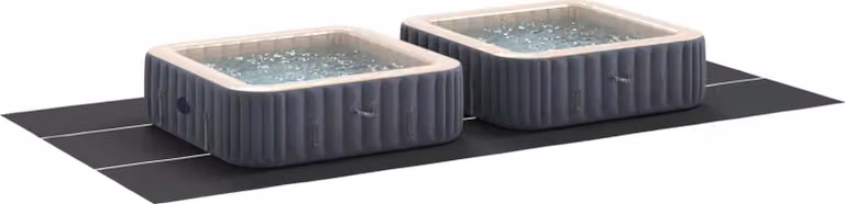 Telo per Fondo Piscina Regolabile Nero 750 x 372 x 0,1 cm