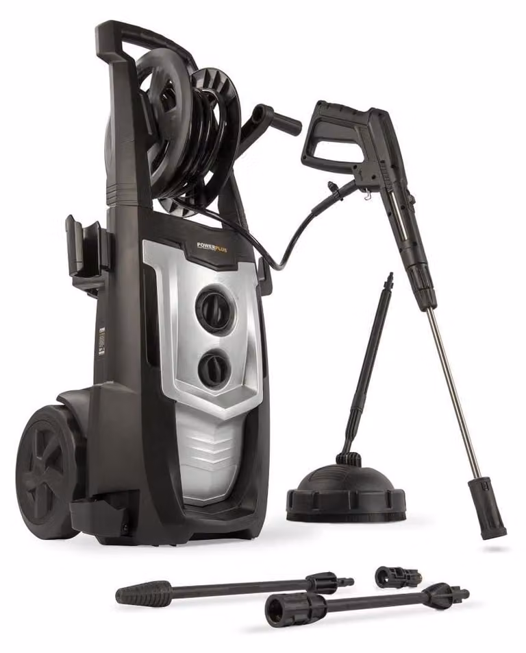 Idropulitrice elettrica, 2200 W - Pressione: 170 bar - Tubo flessibile: 8 metri - Colore: argento - Ideale per lavori di pulizia intensivi
