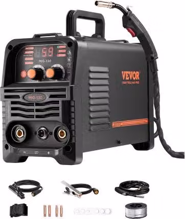 Saldatrice VEVOR 3 in 1 Multiprocesso MIG Sinergica, MMA e Lift TIG con Tecnologia IGBT Inverter e Schermo Digitale, Nero