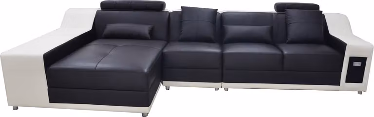 Ecke Leder Modern XXL Couch Wohnlandschaft Ledersofa Sofa L-Form B2017B
