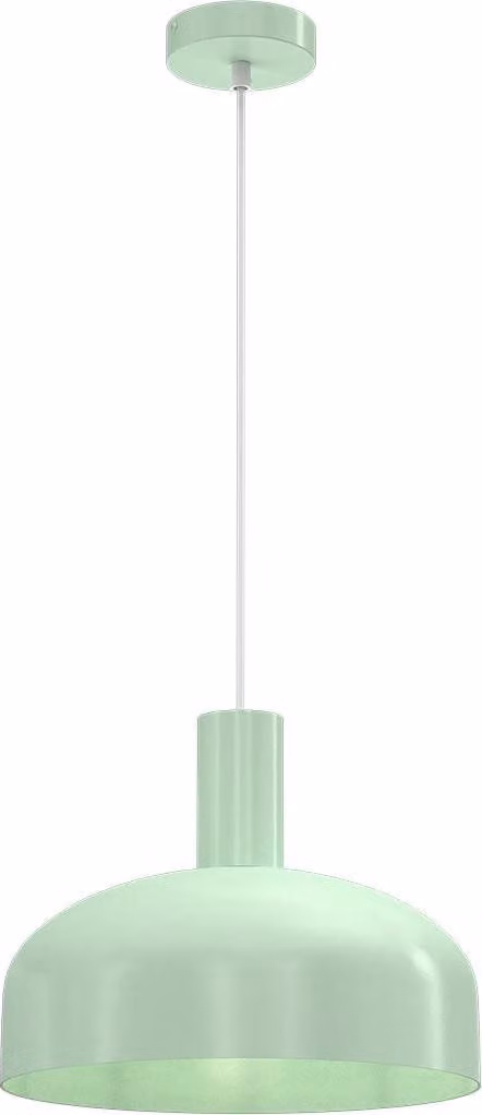 Lampada a sospensione scandinava per cucina, sala da pranzo, da posizionare sopra il tavolo, color menta, diametro 30 cm, 1 attacco E27, 60W, modello VISBY Milagro