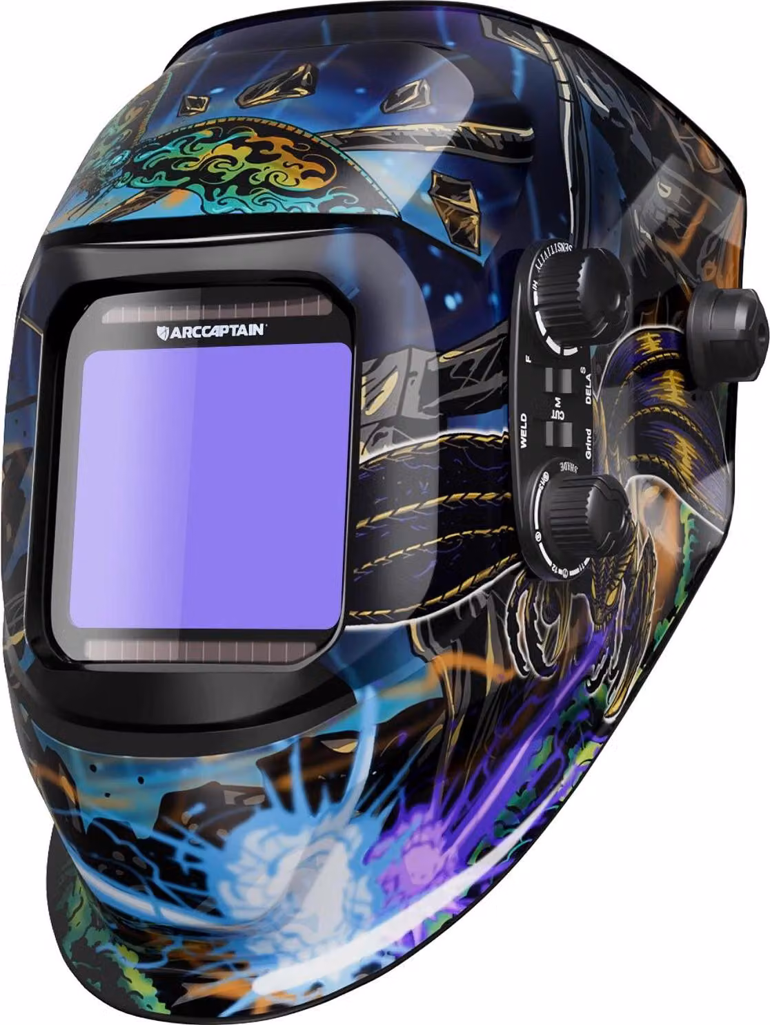 Casco per saldatura con oscuramento automatico, design leggero, lente True Color, AR-WC044