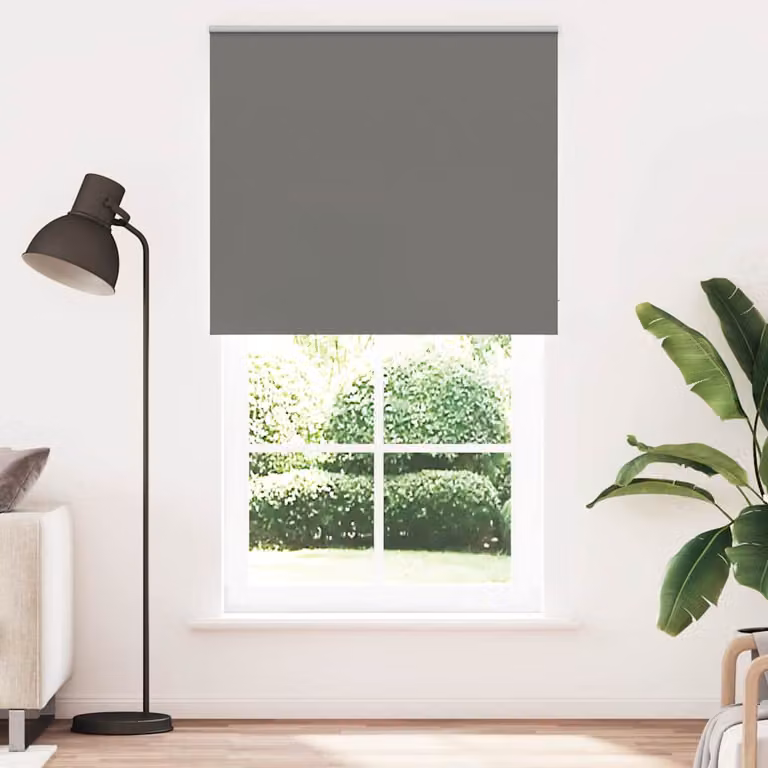 vidaXL Tenda a Rullo Oscurante Termoisolante in Poliestere, Grigio, L: 125 cm, H: 230 cm