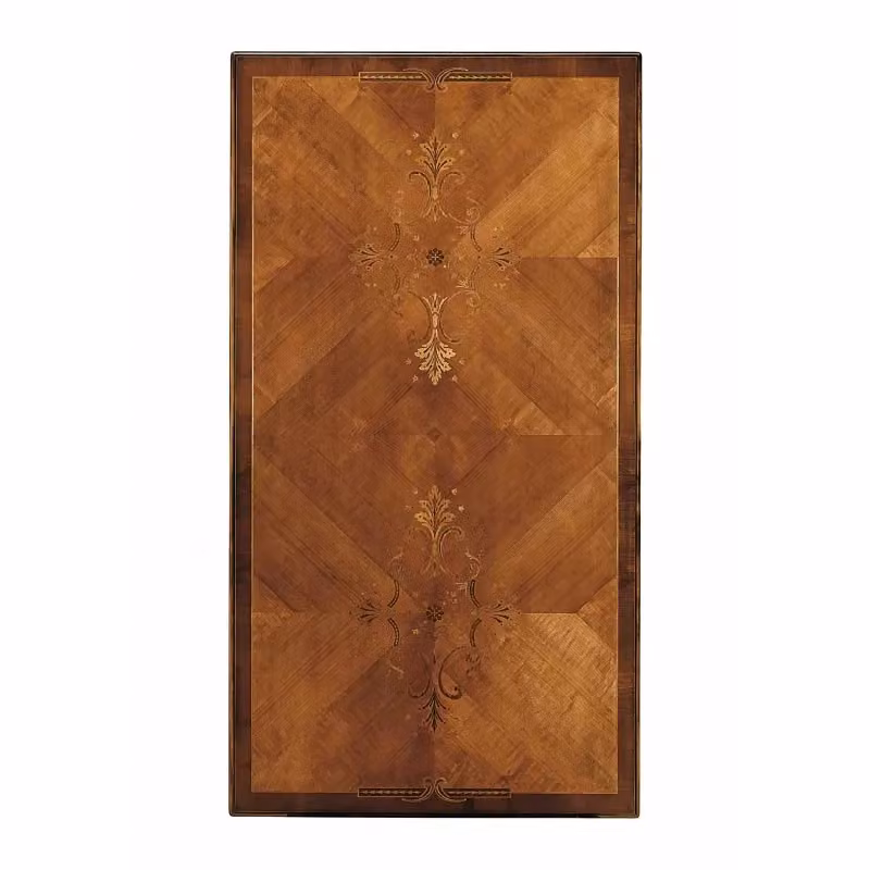 Tavolo fisso rettangolare in legno con intarsio shabby chic bicolore Mobili 2G L: 240 cm, P: 128 cm, H: 78 cm – 3