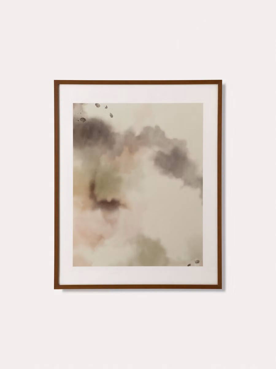 Quadro Abstract Clouds-Gray Kenay Home, Colore Grigio e Noce, L: 100 cm, H: 80 cm – 2
