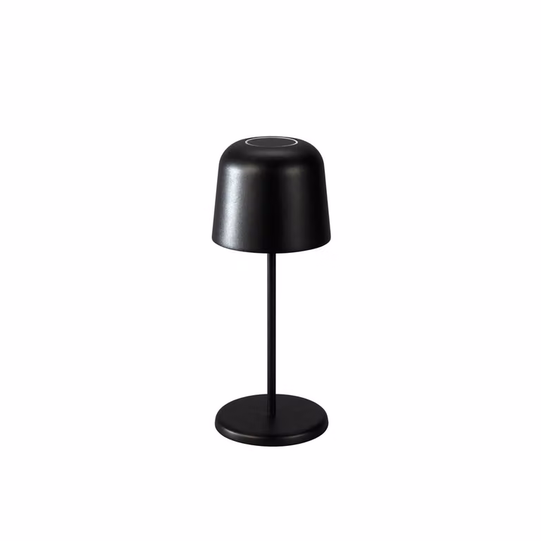 Konstsmide 7845-750 Biot Lampada da tavolo e da bottiglia USB | nero opaco | per interni | senza fili | autonomia della batteria 8–16 ore | 11 x 11 x 30 cm
