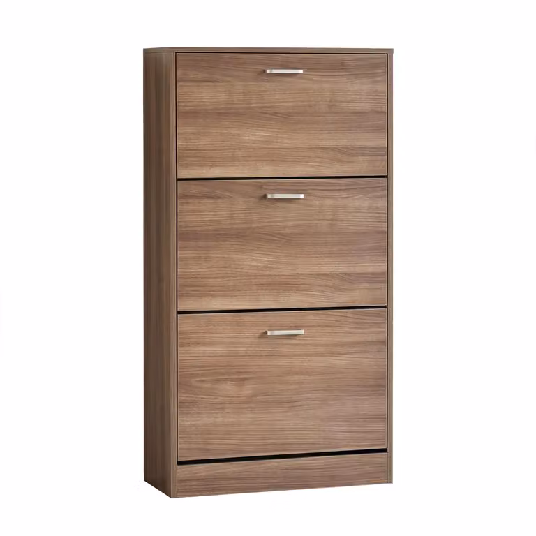 Scarpiera Salvaspazio 3 Ante Casa Collection in MDF Effetto Quercia Marrone H 118 x L 60 x P 24 cm