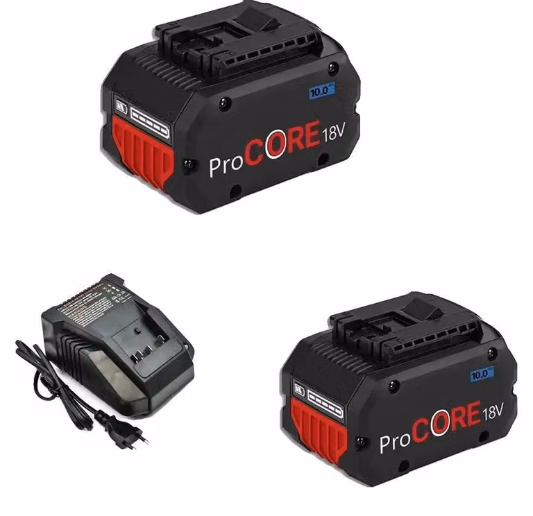 Batterie di ricambio, capacità 10000 mAh, compatibili con utensili elettrici da 18V, 2 batterie e 1 caricabatterie