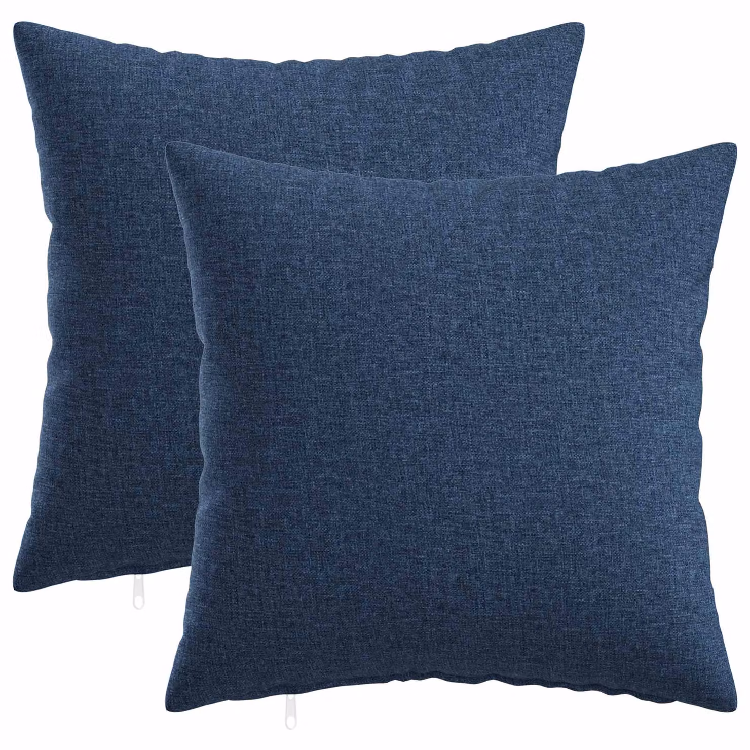 Set di 2 federe vidaXL HEERLEN blu in poliestere, forma quadrata, 45 x 45 cm