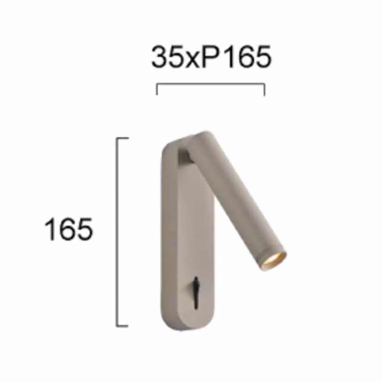 Viokef Applique da parete a LED Abriel, Crema / Ambra, Soggiorno / Sala da pranzo, Metallo, Moderno, Applique a LED
