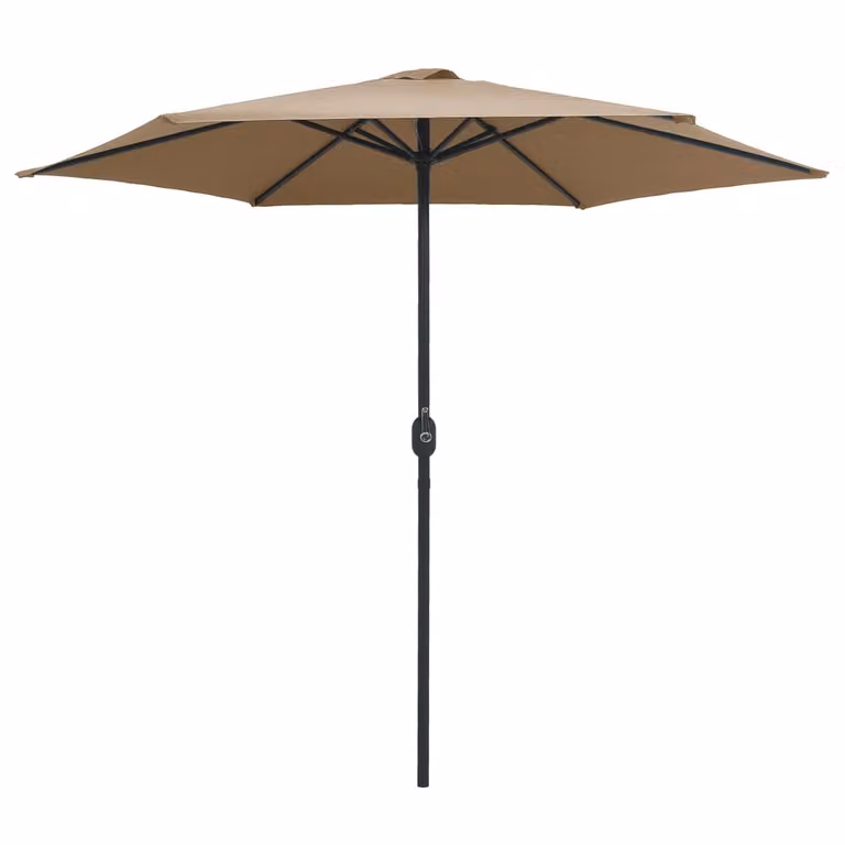 vidaXL Ombrellone con palo in alluminio 270x246 cm Taupe