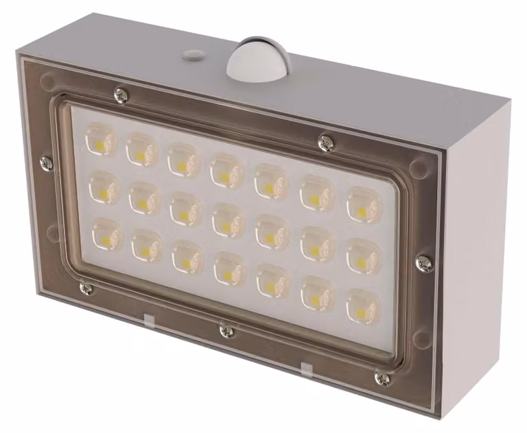 EMOS LED lampada solare BRIXO con rilevatore di movimento, per casa/giardino con luce ambiente, portata del sensore 6m/120°, 350lm, bianco neutro, bianco, ZG161S
