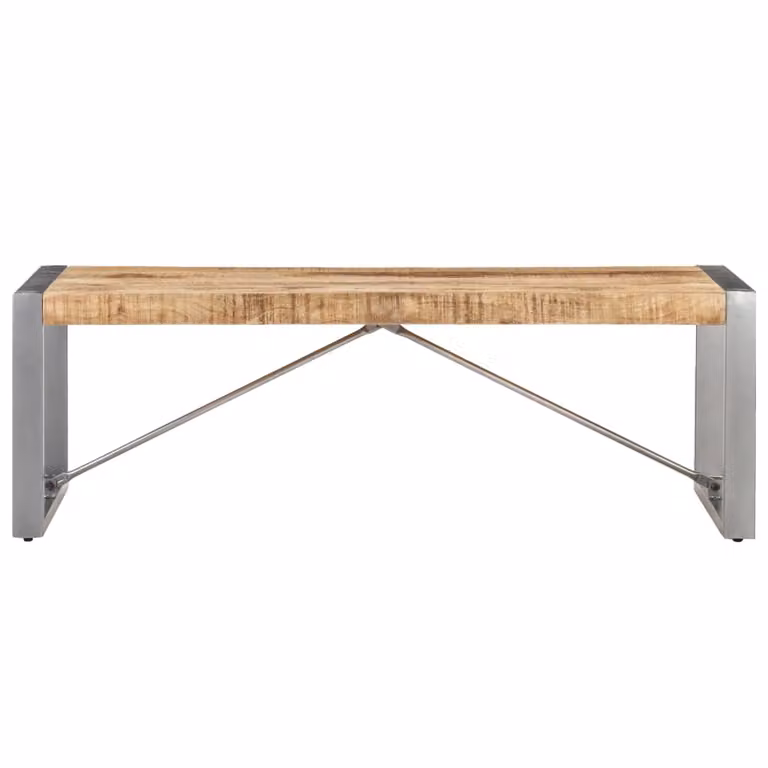 Tavolino da Salotto 120x60x40 cm in Legno di Mango Grezzo